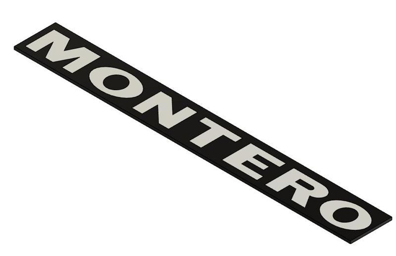 MONTERO" tailgate badge - "MONTERO" tailgate badge