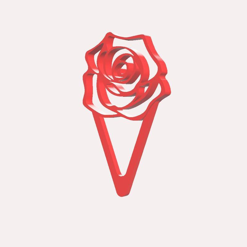 Rose Cup Cake Topper