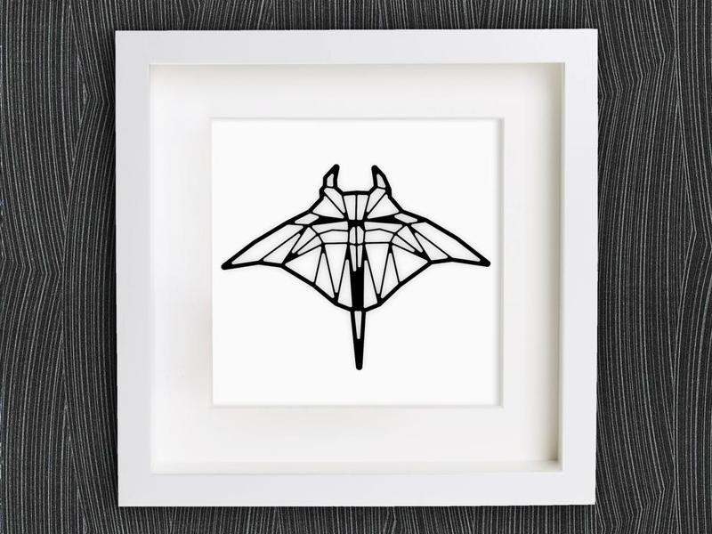 Customizable Origami Manta Ray