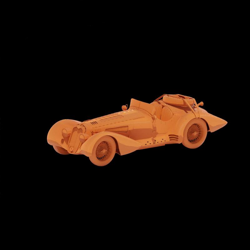 Alfa Romeo 8C 2900B Mille Miglia Spider Touring 3D Model for Classic Racing Car Enthusiasts