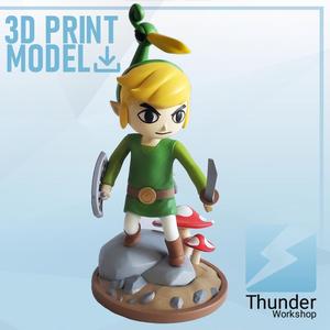 Minish Cap Toon Link - 3D PRINTABLE STATUE
