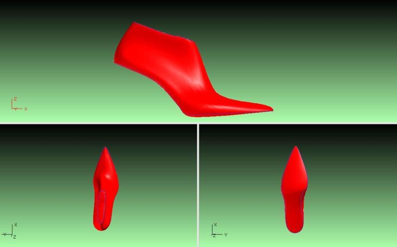 3D STL PRINTABLE Women Pointed Shoe Last