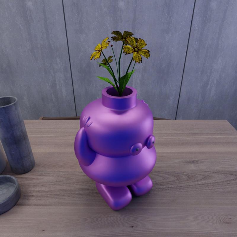 3D Man Vase or Holder With Stl File, 3D Home Decor, Decorative,Pen Holder, Desk Organizer, Person Figure, 3D Printed Decor, Vase Stl