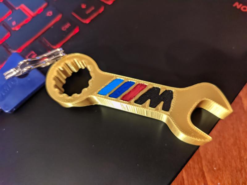Keychain wrench and bottle opener