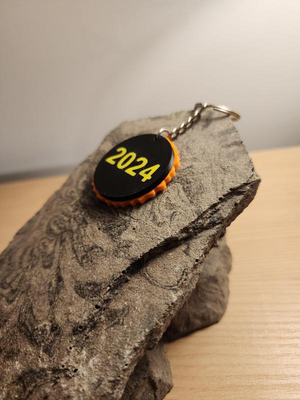 2024 North America Solar Eclipse Keychain (Multi-Color)