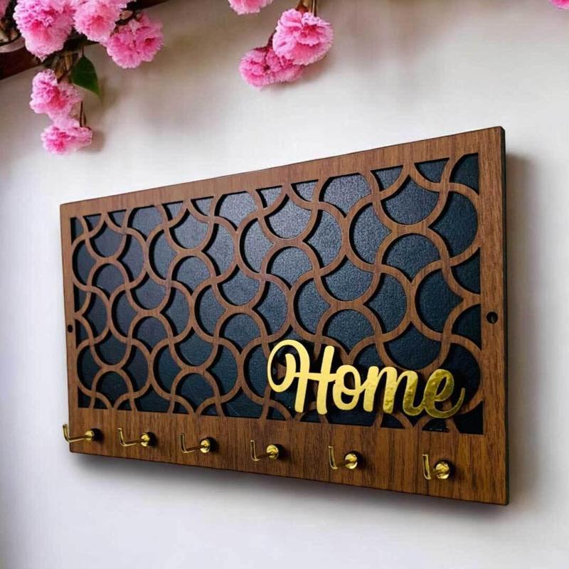 Personalized Rectangular Key Holder Laser Cut Files & SVG Files Template (V5)