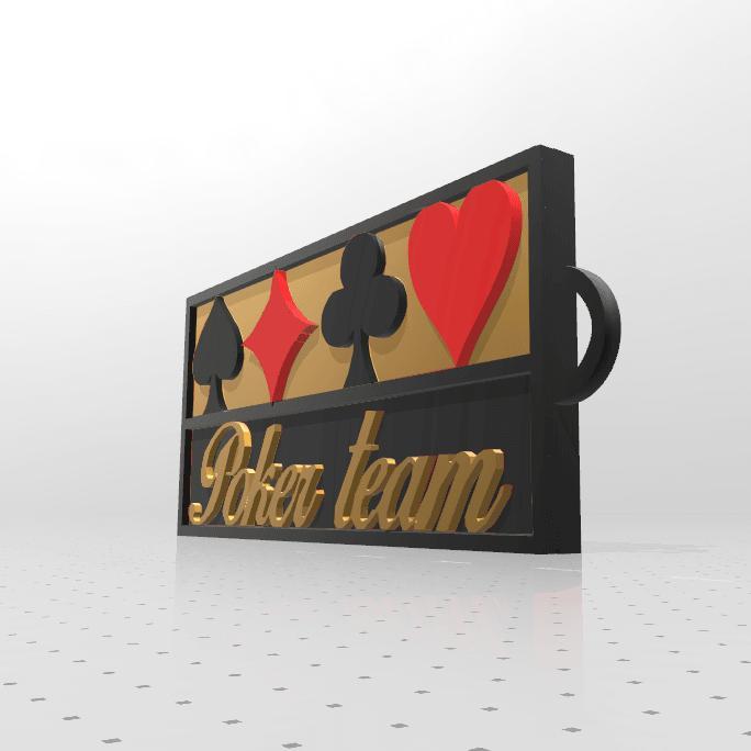 Poker team key ring