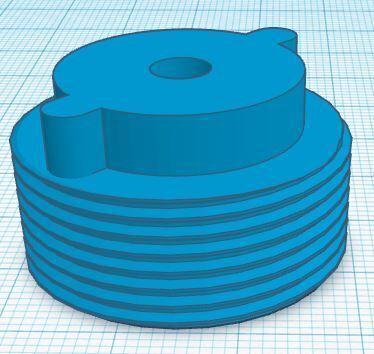 MTW Stock Tube screw in adapter plug for the 5KU Picatinny Rail Stock Base