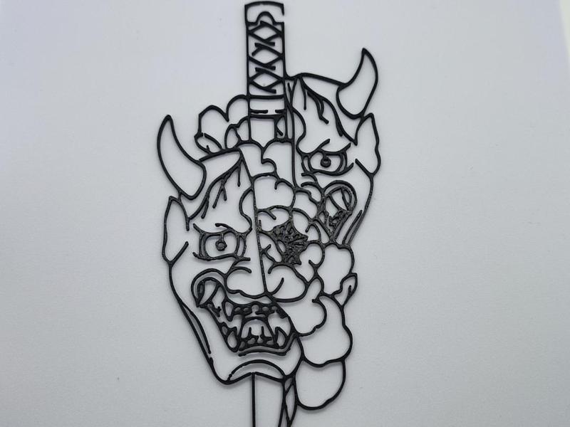 Hannya mask wall art
