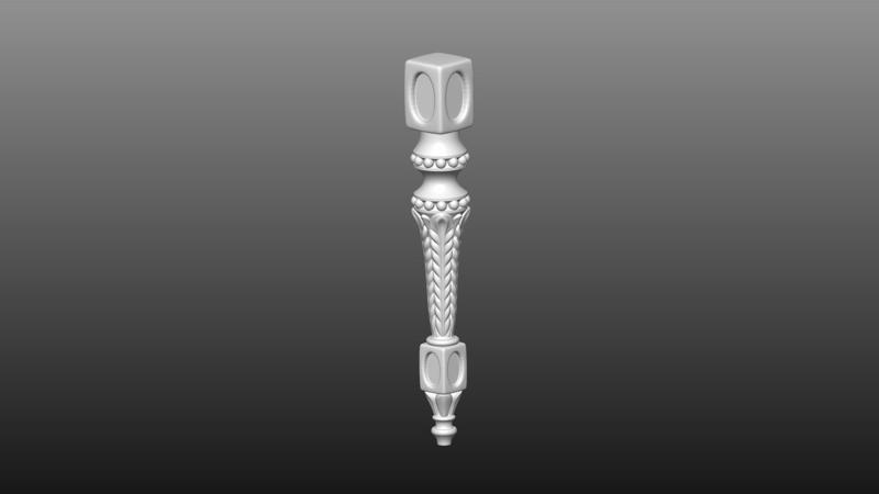 furniture leg 3D cnc