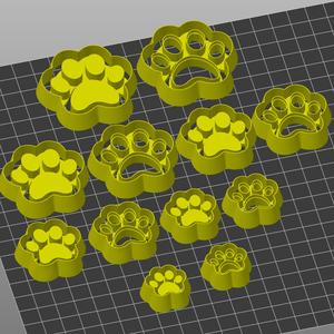 Paw print stamp/cutter - made for polymer clay