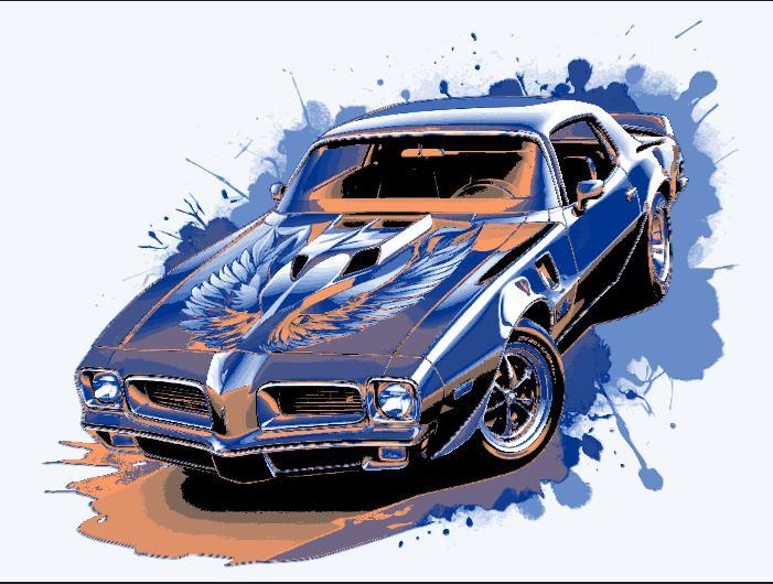 Hueforge Fan Art - Movie Car Series -  1977 Pontiac Trans Am Firebird  - Smoky and the Bandit