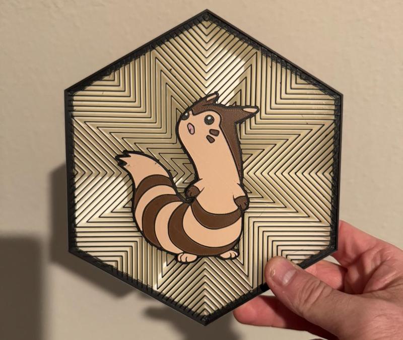 #162 Furret Hex Wall Art