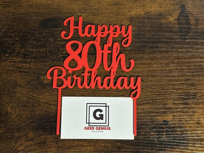 Happy 80th Birthday Cake Topper