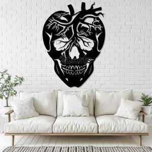 Skull Real Heart Form 2D Wall Art/Window Art