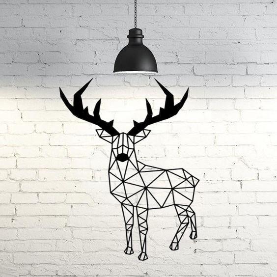 Deer wall sculpture 2D