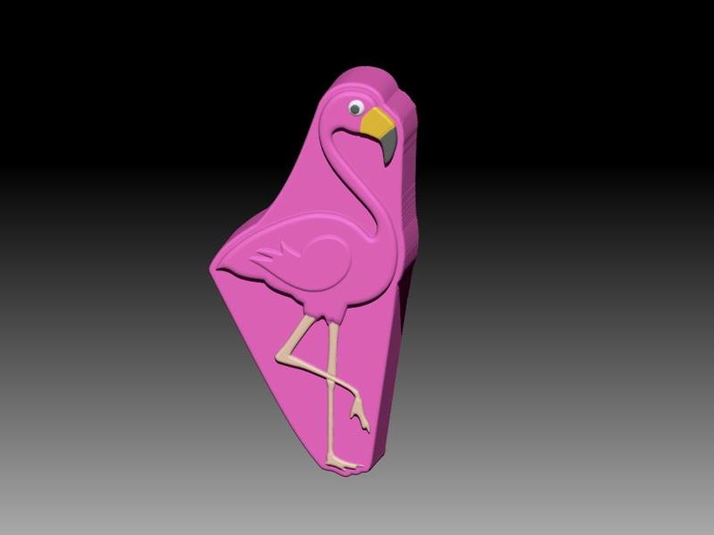 FLAMINGO SOLID SHAMPOO AND MOLD FOR SOAP PUMP