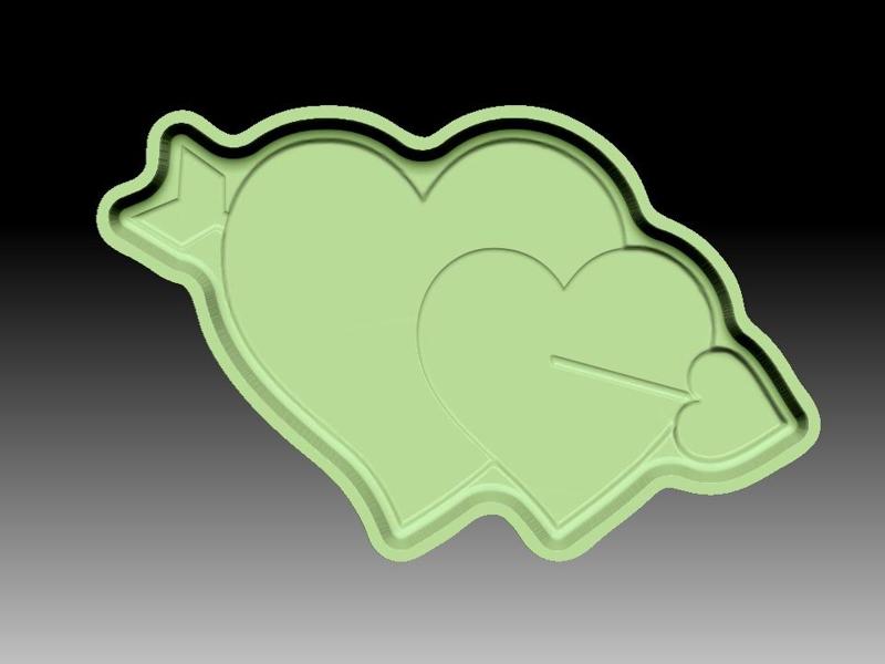 ARROW HEARTS BATH BOMB MOLD