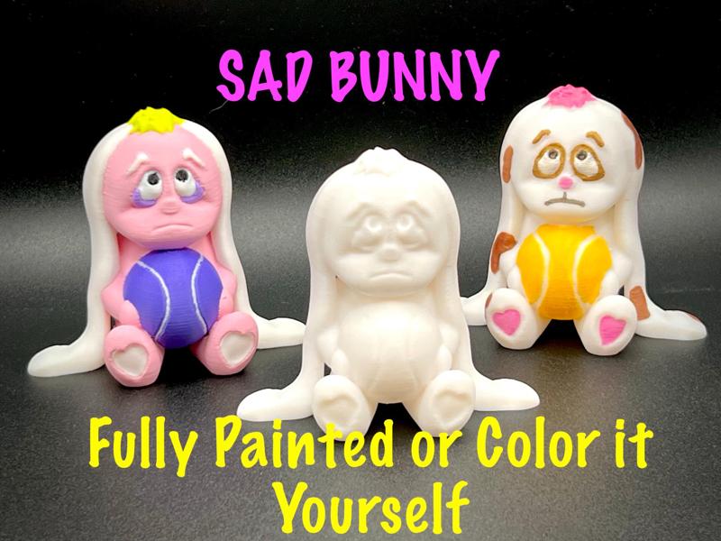 Sad Bunny with a Ball