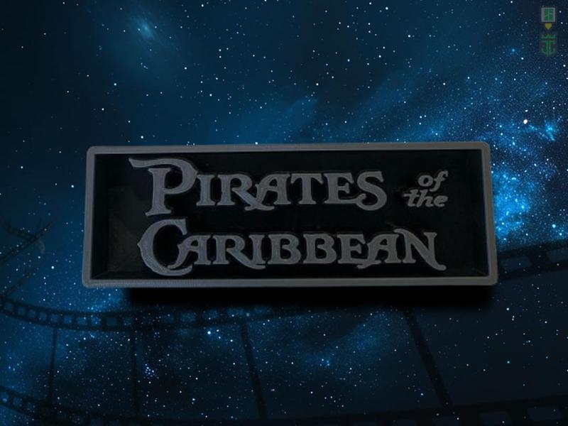Pirates of the Caribbean Cinema Film Room Sign Box