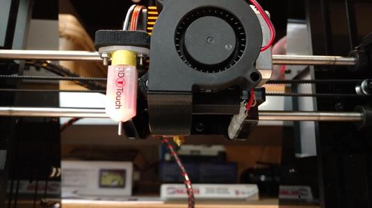 Geeetech I3X Cooling Fan Bracket with touch probe mount for acrylic carriage