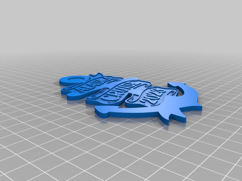 Alaska Cruise Magnet Keychain