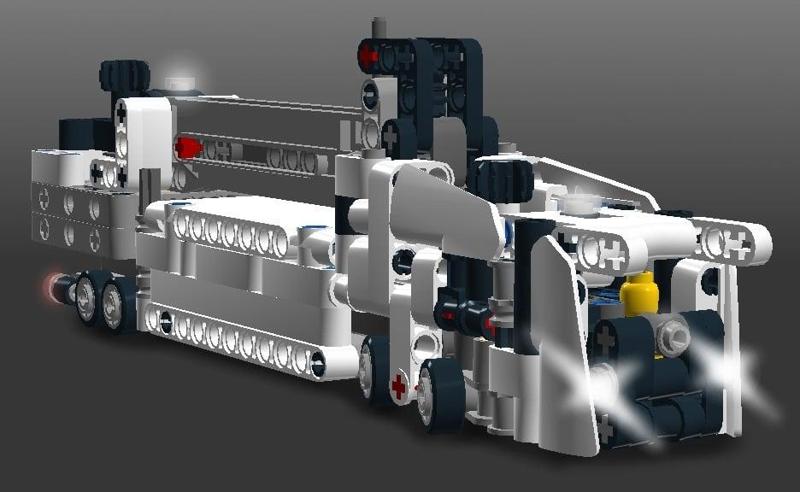 Miniature Lego Technic Mobile Crane with Steering