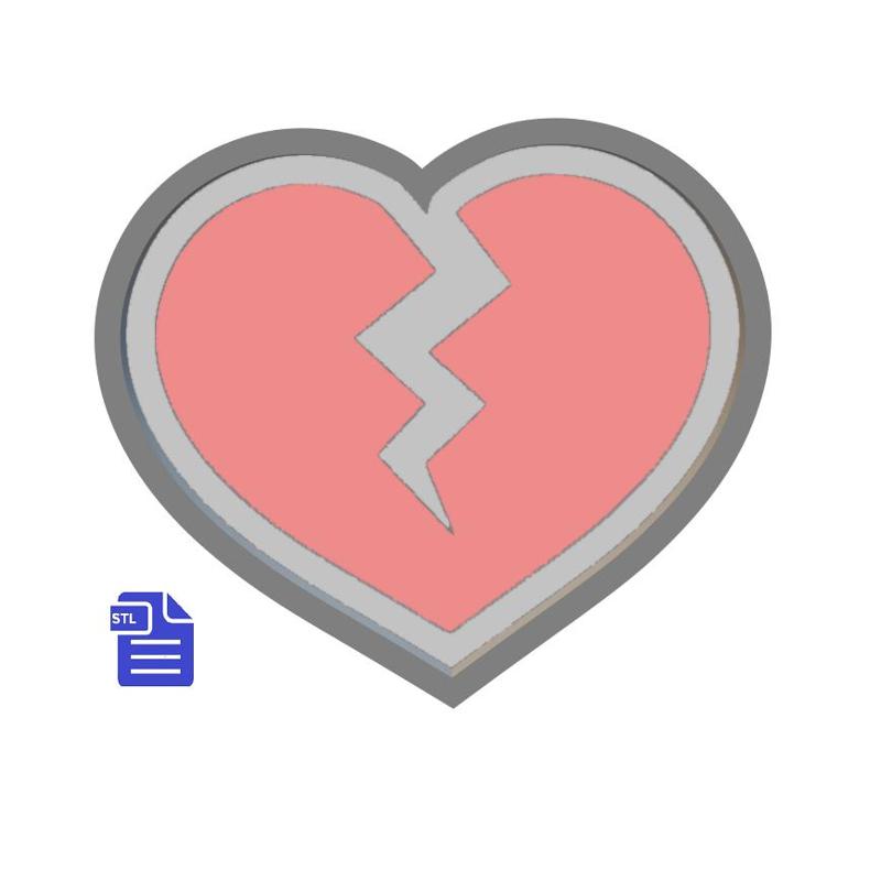 1pc Broken Heart Bath Bomb Mold