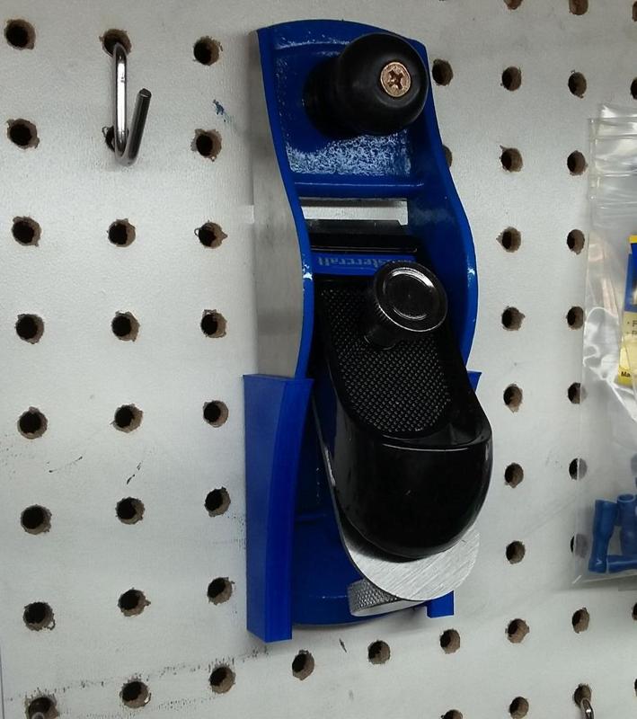 Block Plane Holder for pegboard