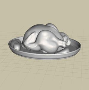 Roast chicken with dish and vegetables 🐔 🍗