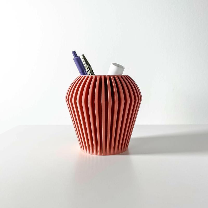 The Taso Pen Holder | Desk Organizer and Pencil Cup Holder | Modern Office and Home Decor