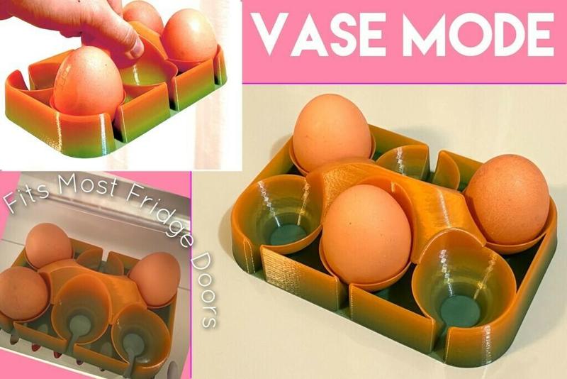 Egg Carton / egg holder - Vase Mode fast printable Tray for 6 Eggs