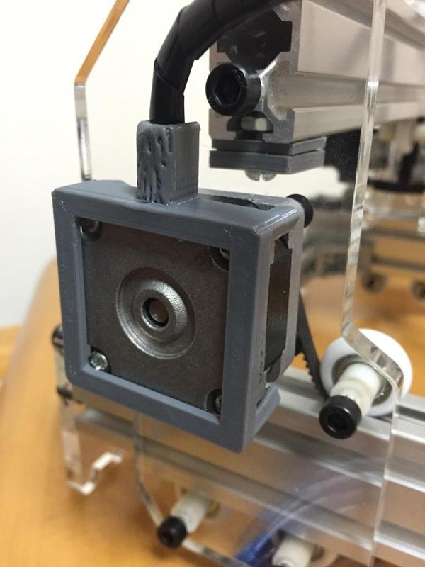 Small nema stepper cable strain releif