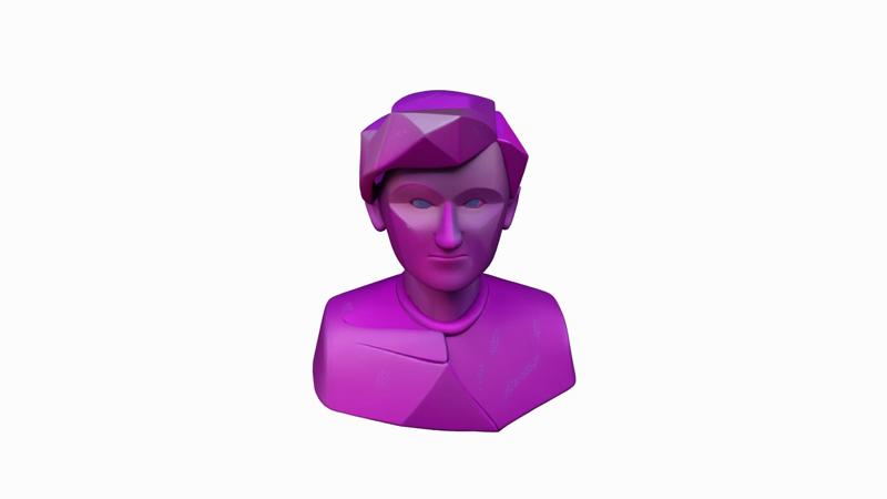Bust Pop Art Statue