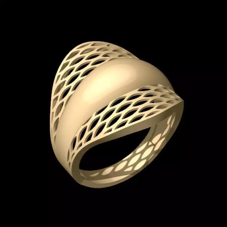 Women Chiseled Ring 7
