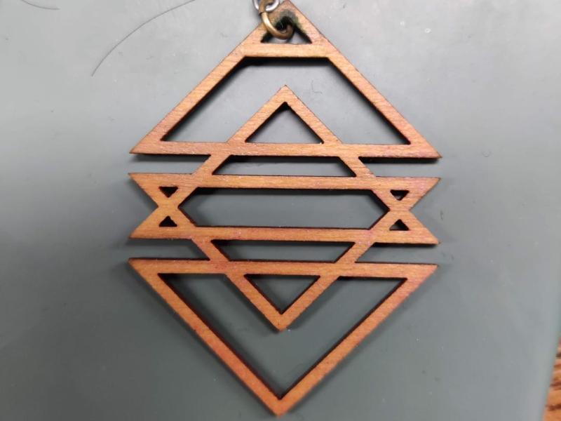 Square triangle earring