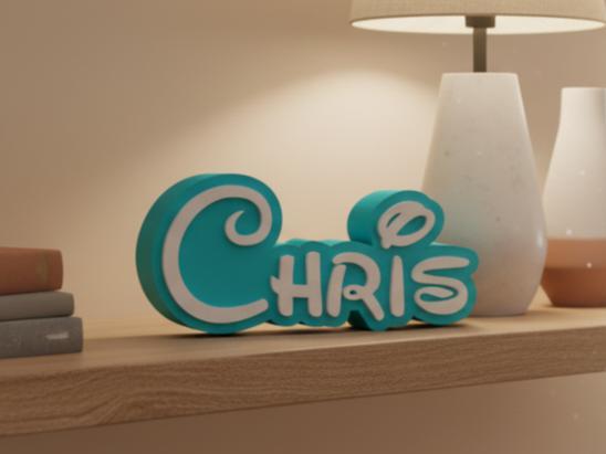 nameplate lettering Chris