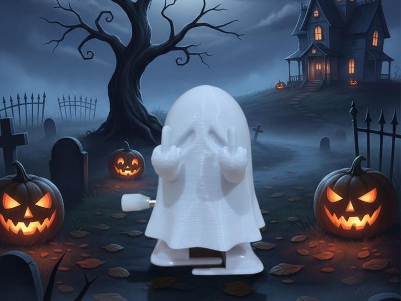 Wind-Up Walking Middle Finger GHOST