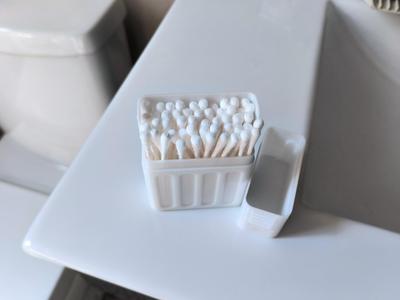 Travel Container for Cotton Swabs