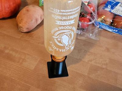 Sriracha Bottle upside down holder