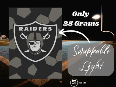 Las Vegas Raiders light (swappable glass)