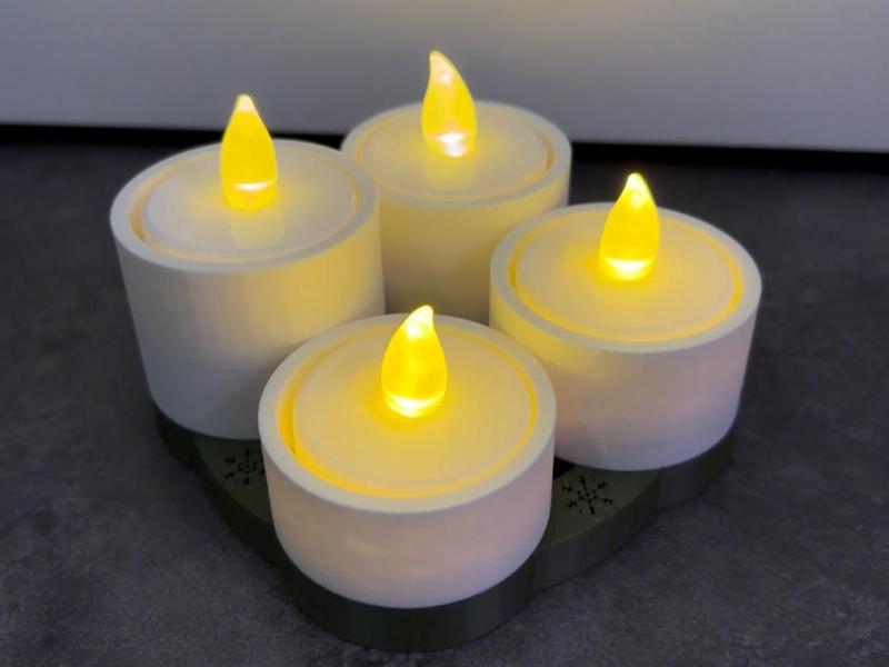 Advent wreath for electric tea lights