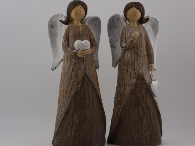 Angel Decorative Figure Set – Heart & Wings