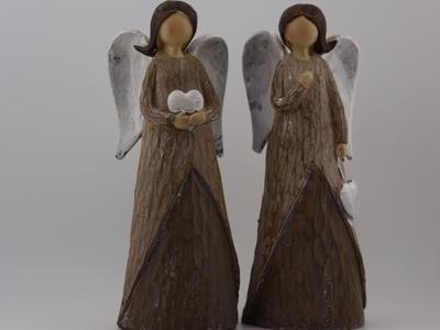 Angel Decorative Figure Set – Heart & Wings