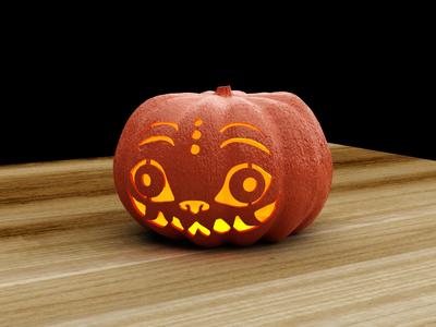 Derpy Illuminated Halloween Pumpkin - Kpop Hunter