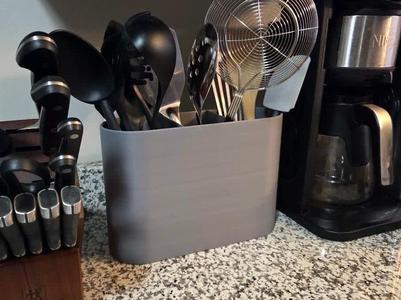 Kitchen Utensil Holder, Large & Sturdy, 3 sections