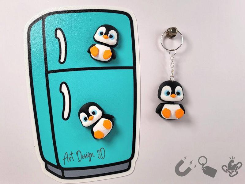 Flexi Penguin – Magnet & Keychain