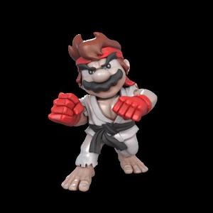 Mario Ryu Fusion Nintendo Capcom 3D Gamer Figure 