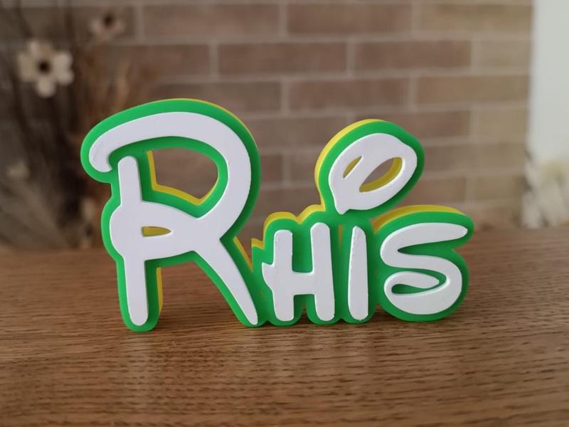 Disney Name Sign Rhis Kid Room Wall Decor Tag 