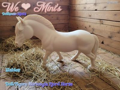 Dollhouse - Figure/Doll Norwegian Fjord Horse 1:18